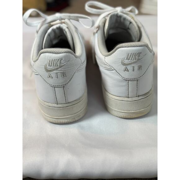 Nike Air Force 1 Low White Leather Sneakers Men’s Size 12 - Picture 5 of 9